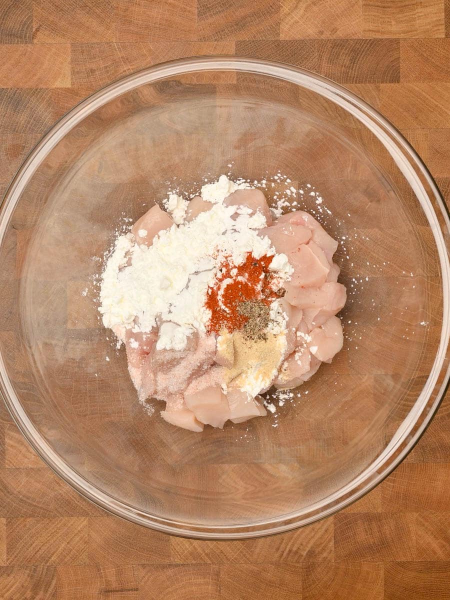 crispy sweet chilli chicken cooking steps
