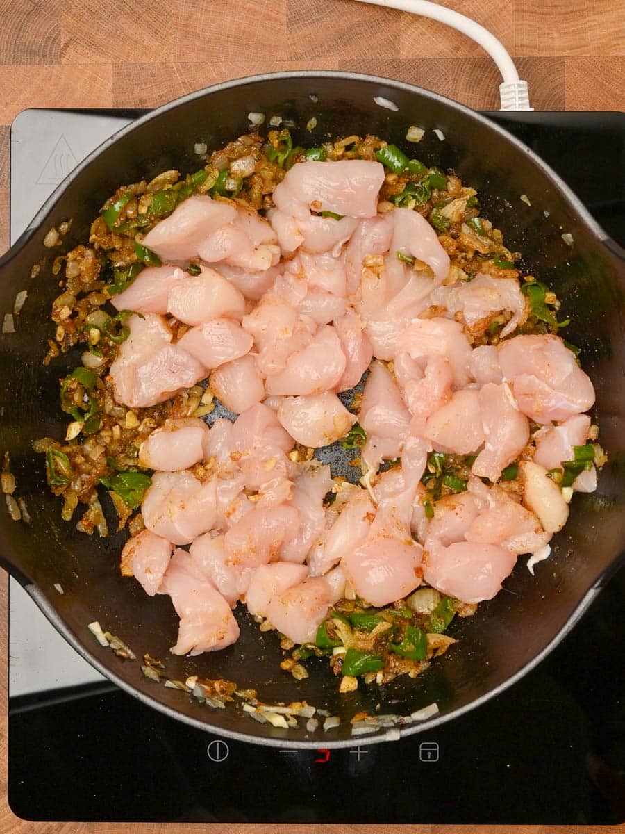Asian dish cooking step by step
