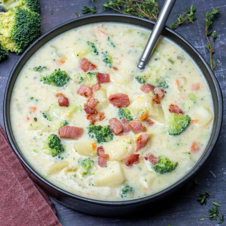 American dish with bacon