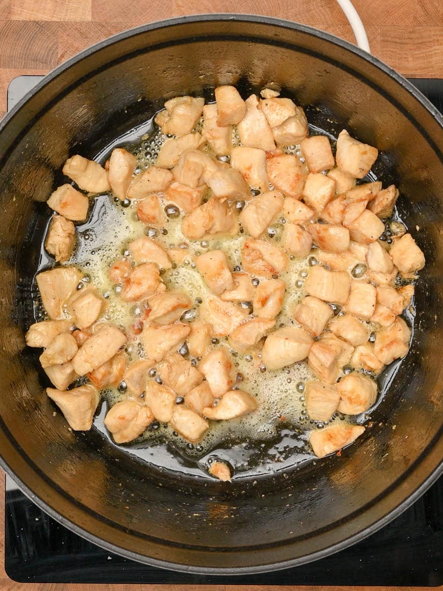 Chicken and Mushroom Soup making instructions
