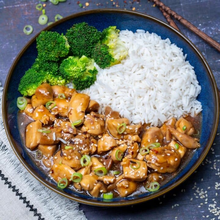 Asian dish with broccoli