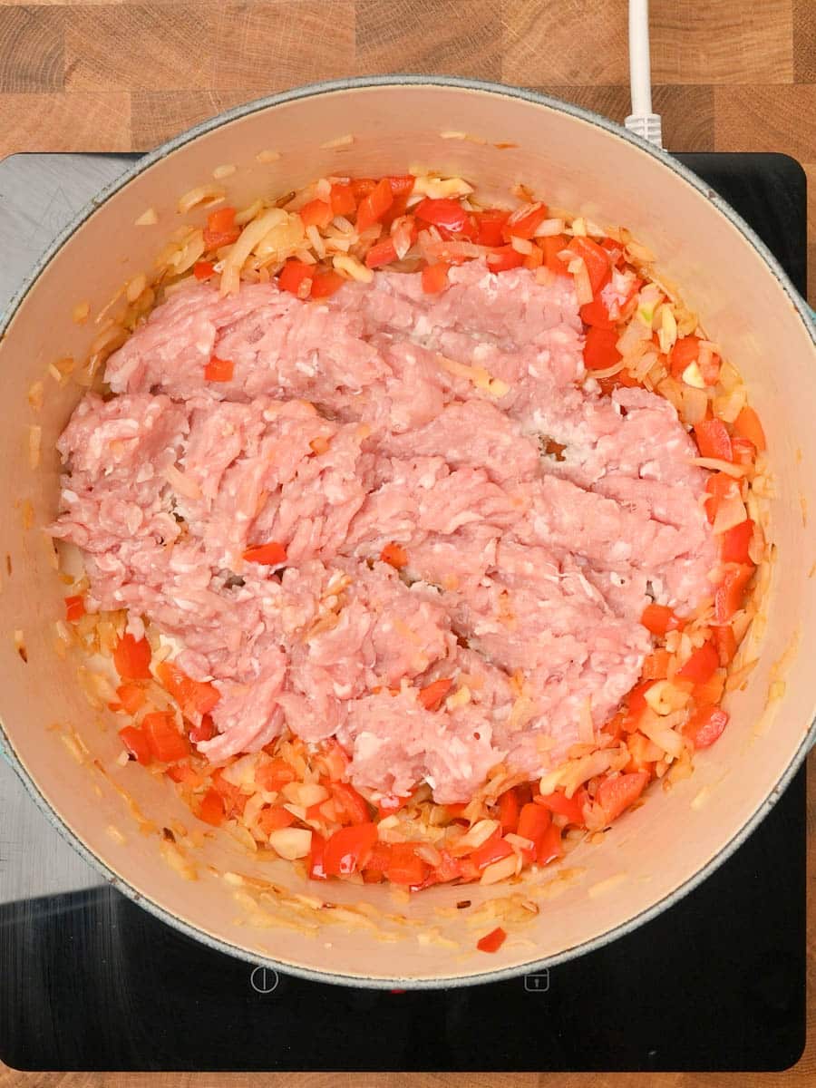 Ground Chicken Chili making instructions