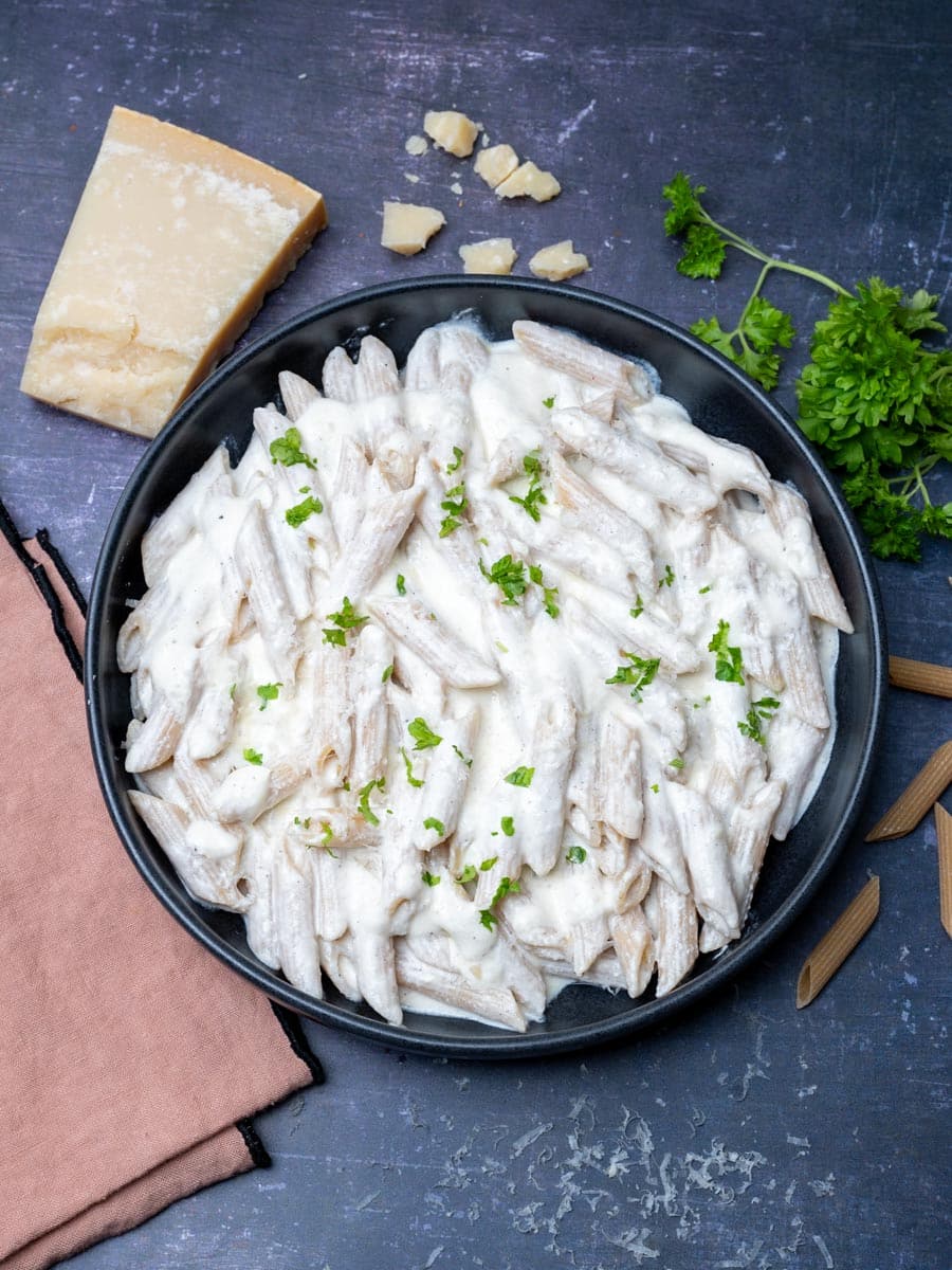 cottage cheese alfredo with parmesan