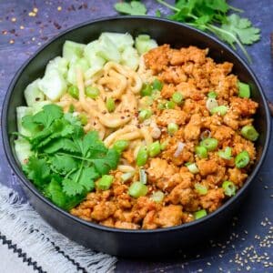 Thai dish with spring onions