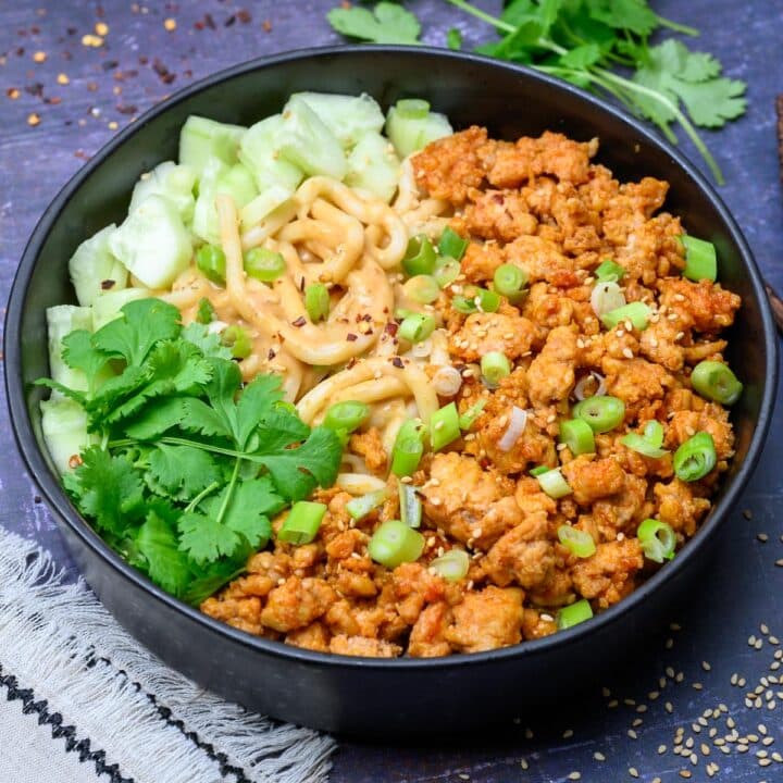 Thai dish with spring onions