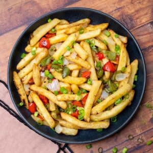 side dish with spring onions