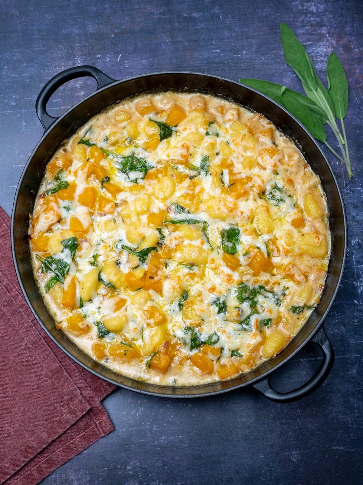 butternut squash gnocchi with sage on the side